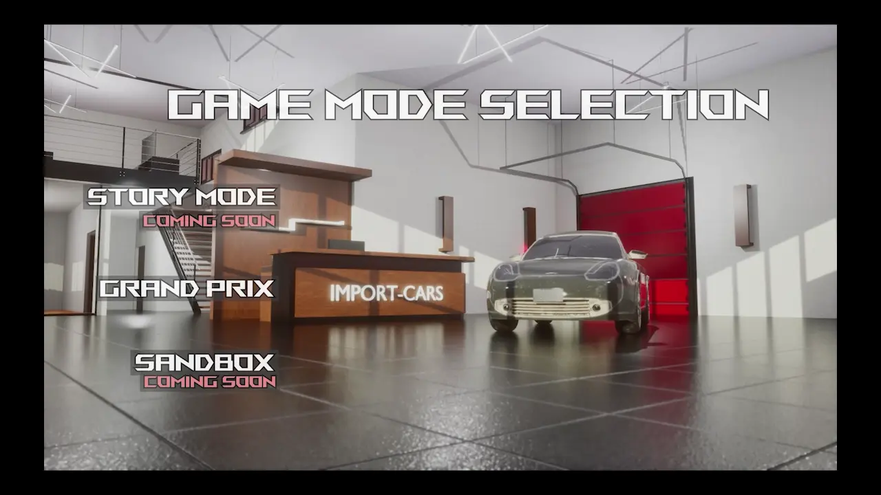Open Roads game-mode selection interface